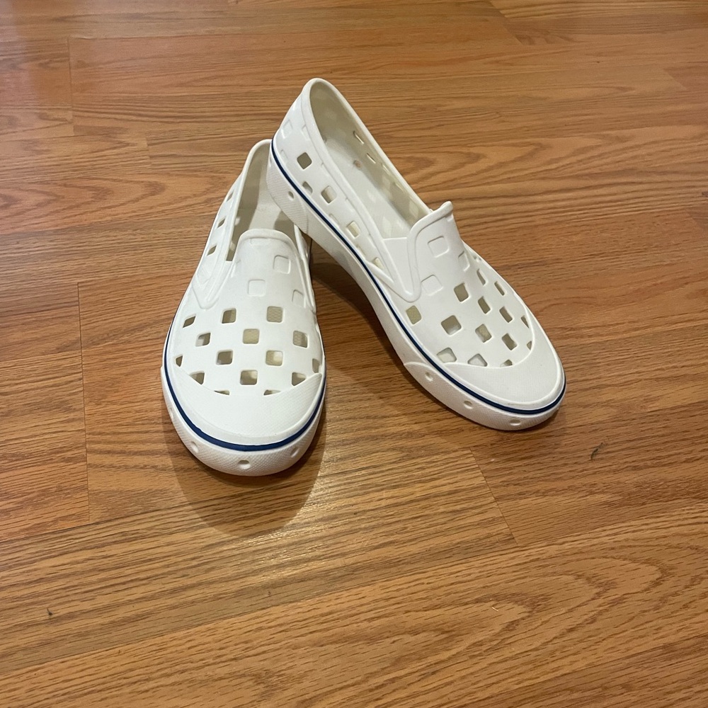 Vans White Slip-On Rubber Shoes